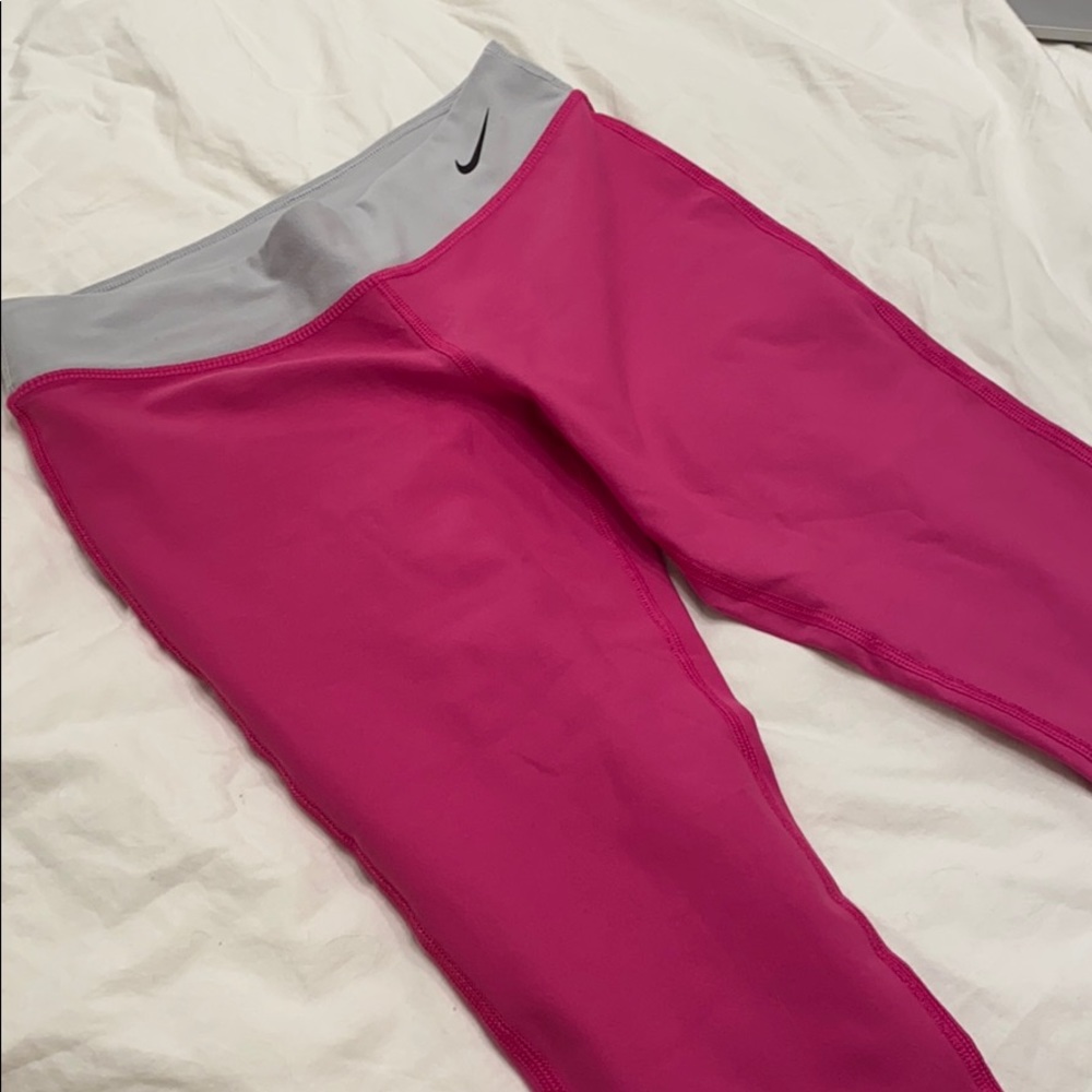 Nike training legging pink and gray